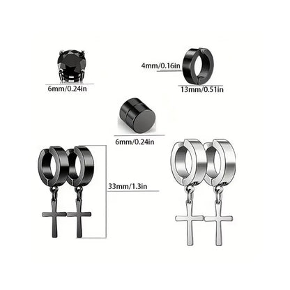 2-Piece Magnetic Clip-On Stud Earrings – Non-Piercing