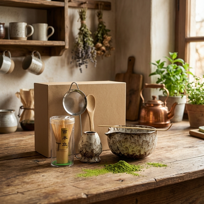 Rustic Marble Matcha Tea Set