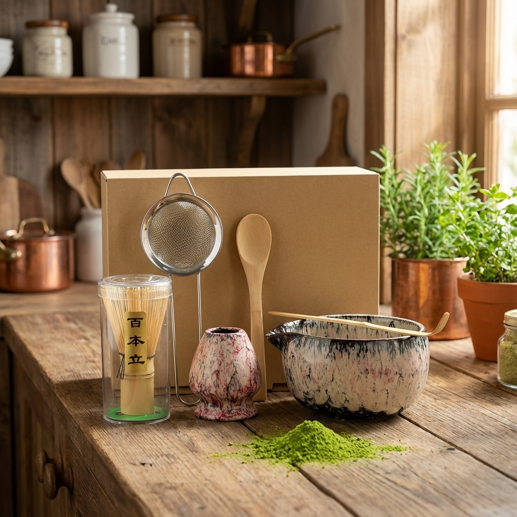 Rustic Marble Matcha Tea Set