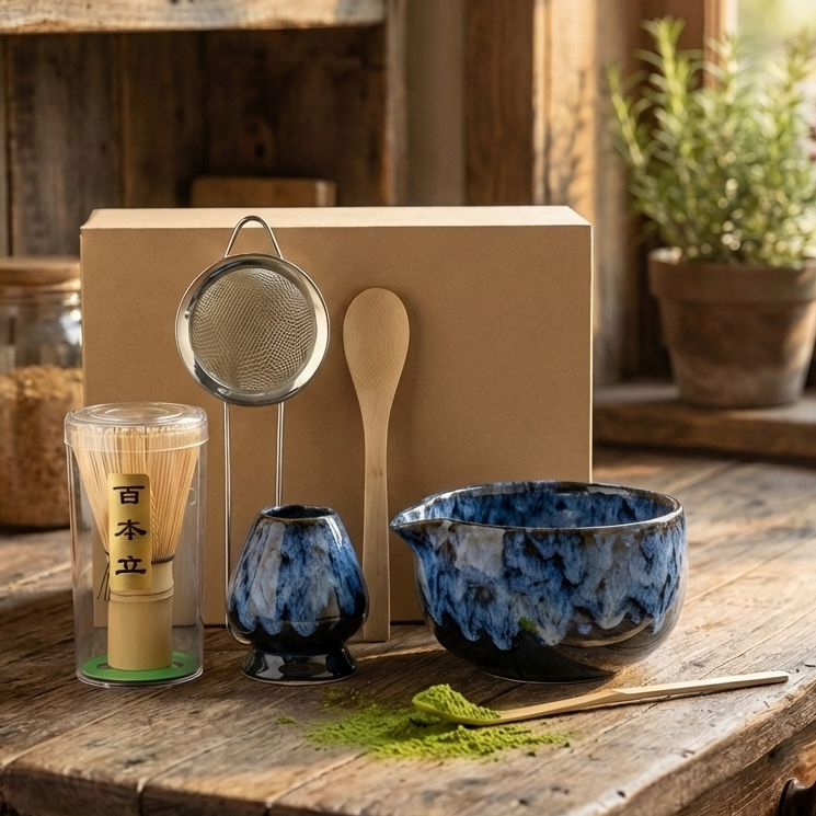 Rustic Marble Matcha Tea Set