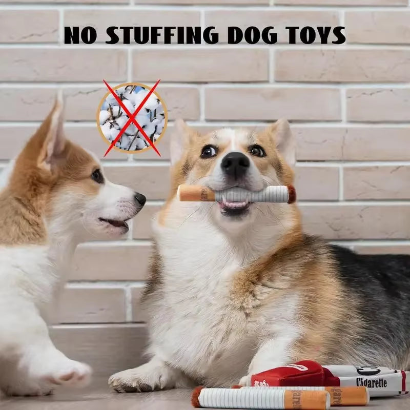 Dog Toy Funny Interactive Plush Dog Toys Creatives Cigarette Design Giggling Chewing Toys for Dog the Perfect Pet Gift for Plays