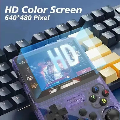 R36S Retro Handheld Video Game Console Linux System 3.5-Inch IPS Screen Portable Handheld Video Player 64GB 15000 Games