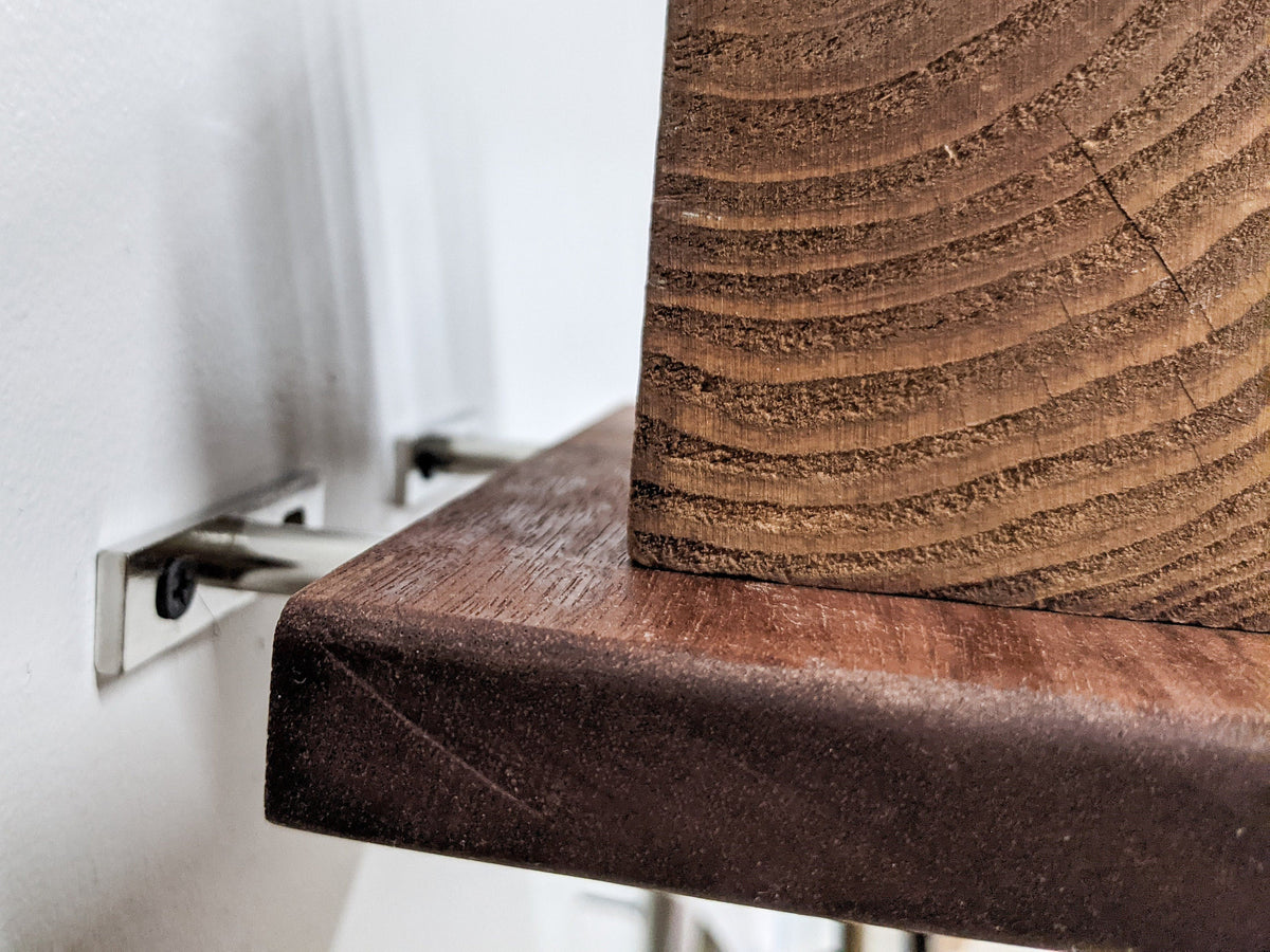 Thin Oak Floating Shelf in 6" to 36" lengths