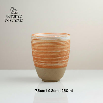 Vintage Japanese Espresso Cup, Wabi Sabi Handmade Ceramic Coffee Cup, Retro Rough Pottery Tea Cup, Minimalist Drinkware