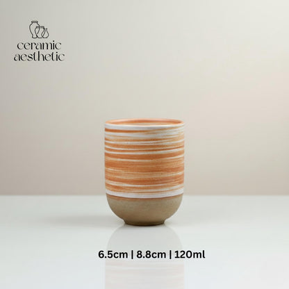 Vintage Japanese Espresso Cup, Wabi Sabi Handmade Ceramic Coffee Cup, Retro Rough Pottery Tea Cup, Minimalist Drinkware