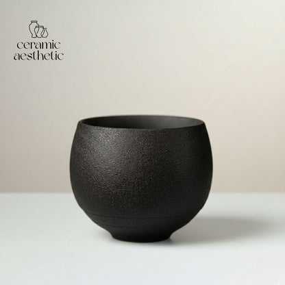 Japanese Handmade Rough Pottery Tea Cup, Antique Ceramic Kung Fu Single Cup Artisan Gift