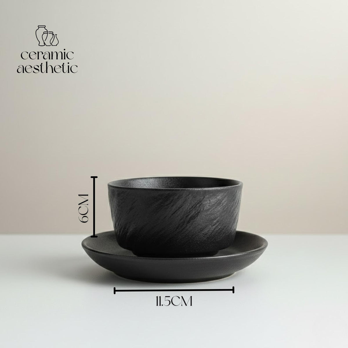 Stone Pattern Ceramic Bowl | Japanese Tea Ceremony Dinnerware