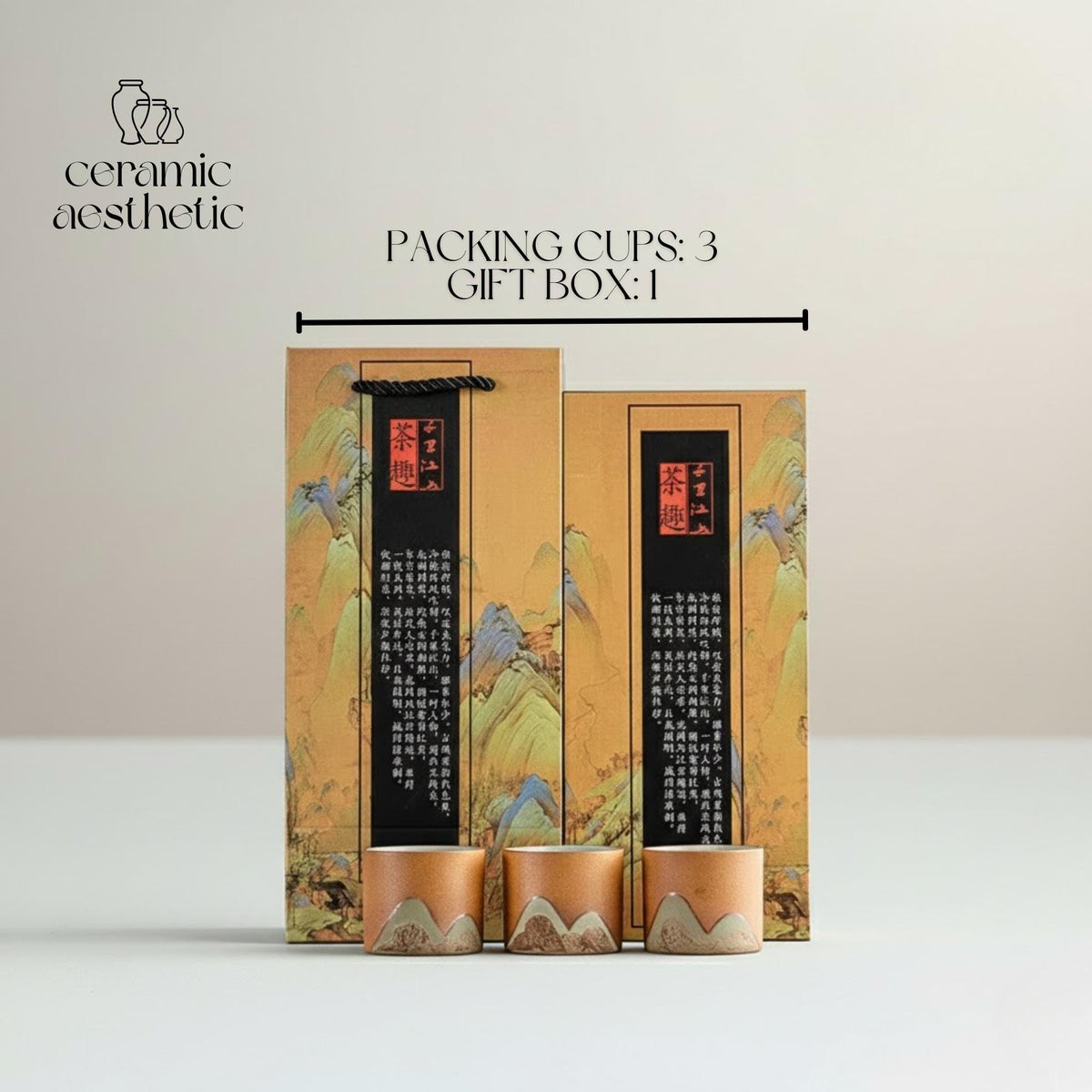 Japanese Ceramic Tea Cup Gift Box Porcelain Tea Bowl Espresso Pottery Coffee Mug Set