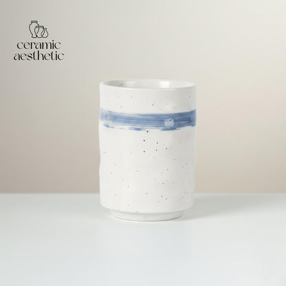 Hand Painted Sushi Ceramic Mug | Retro Japanese Drinkware