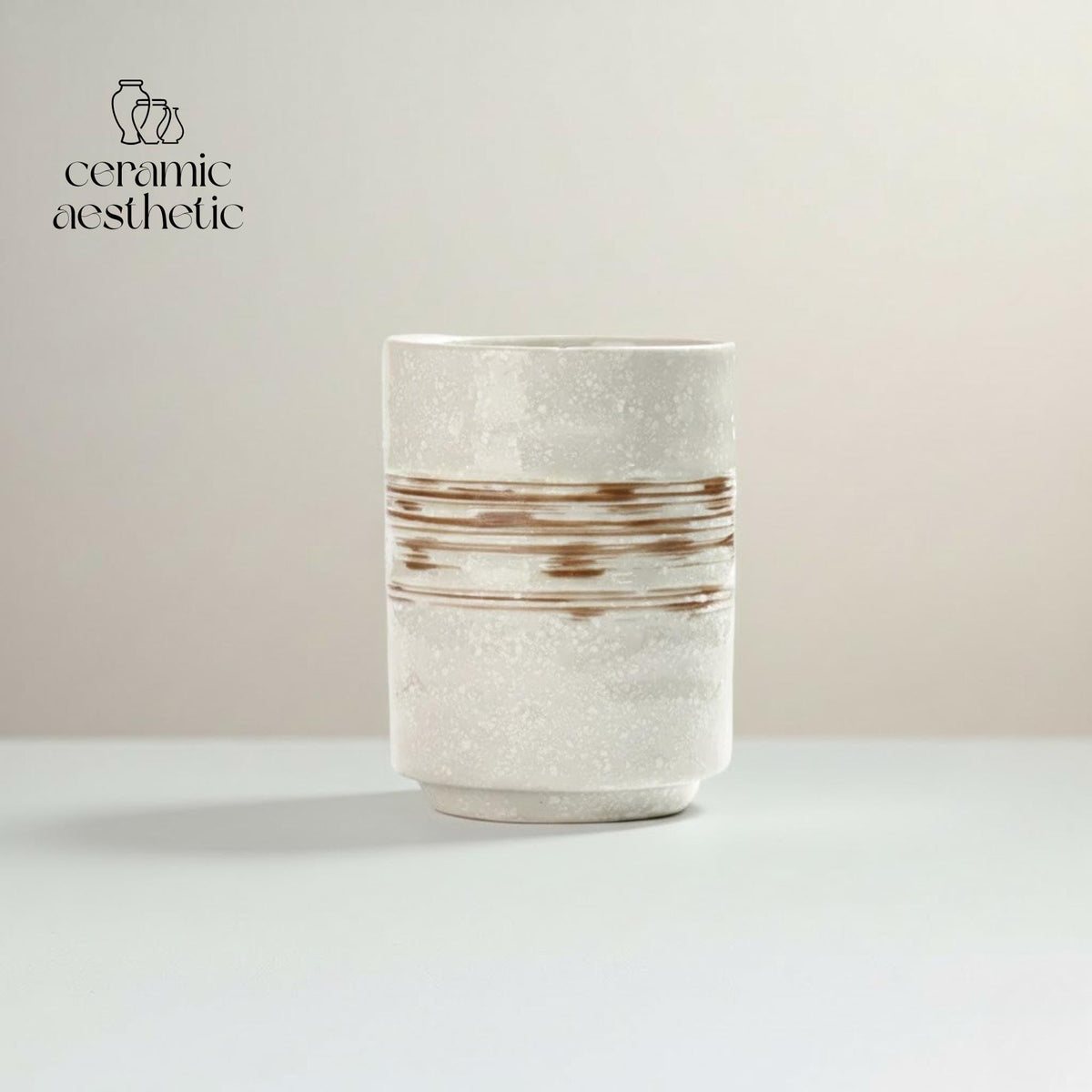 Hand Painted Sushi Ceramic Mug | Retro Japanese Drinkware