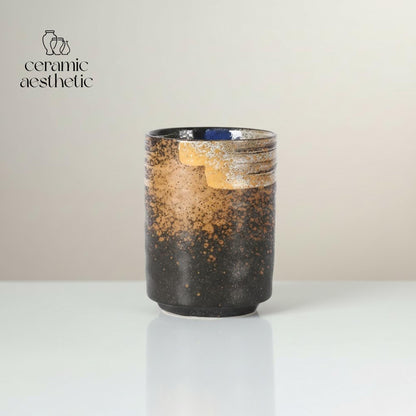 Hand Painted Sushi Ceramic Mug | Retro Japanese Drinkware