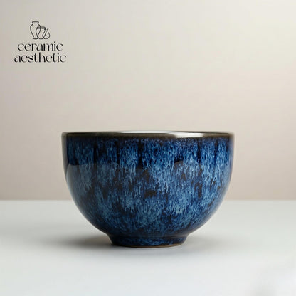 Japanese Style Ceramic Teacup, Wabi Sabi Tea Ceremony Bowl, Kiln Transformation Glaze
