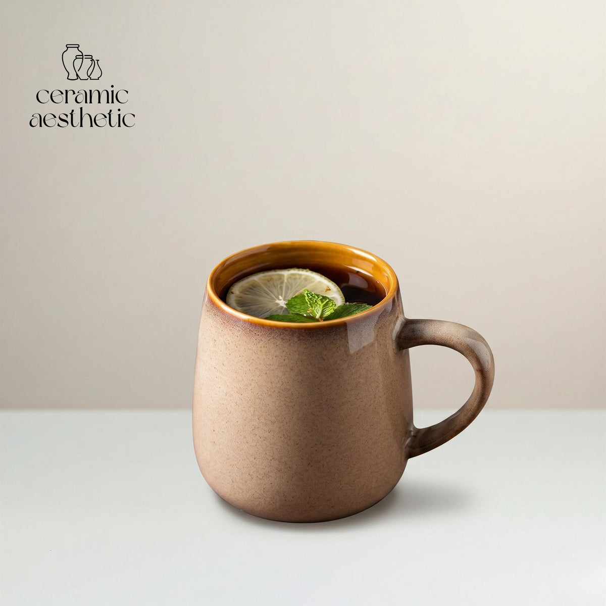 Kiln Change Ceramic Mug | Large Capacity Coffee Tea Cup, Artisan Stoneware Breakfast Office Home