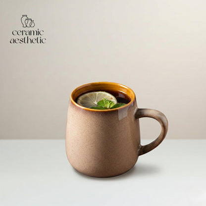 Kiln Change Ceramic Mug | Large Capacity Coffee Tea Cup, Artisan Stoneware Breakfast Office Home