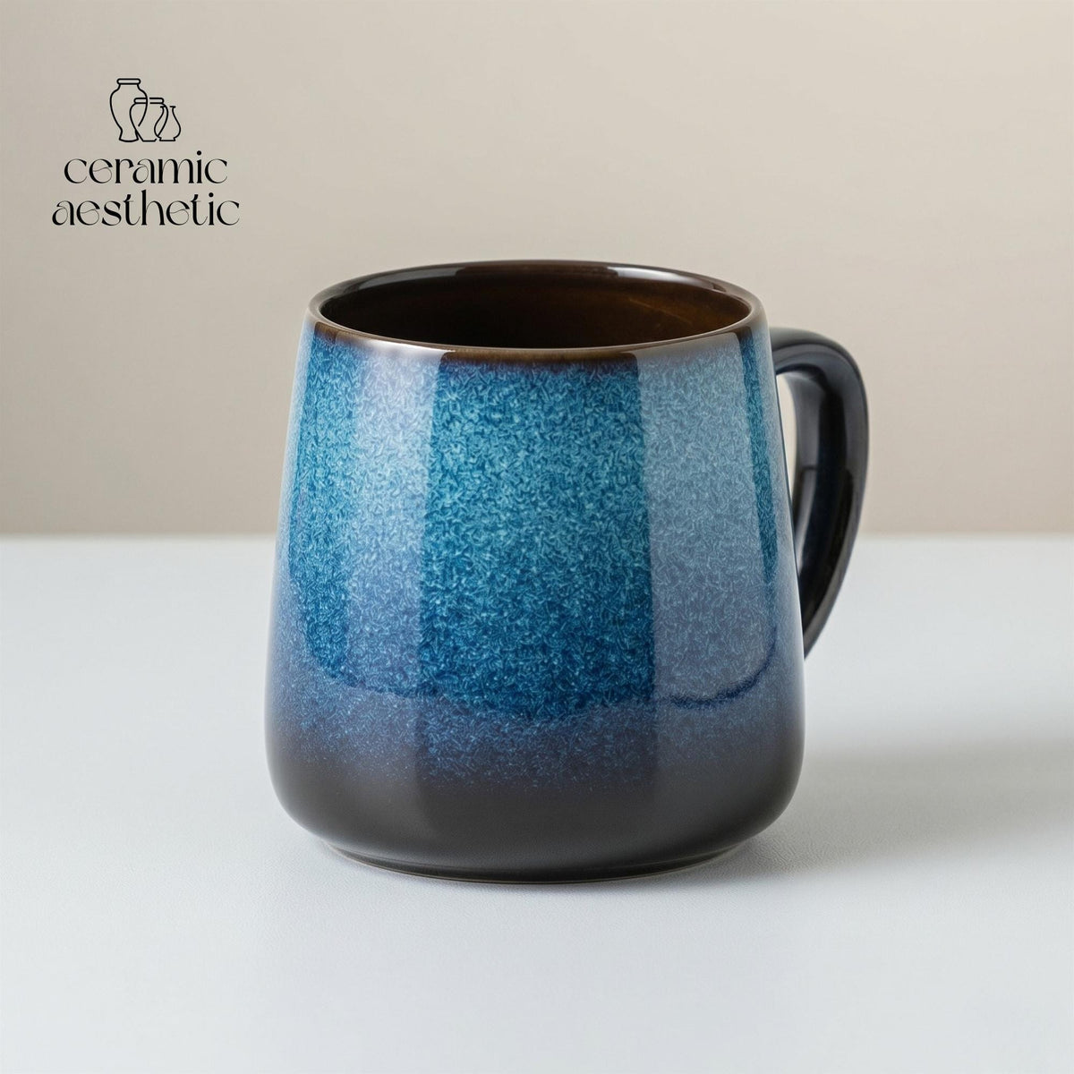 Kiln Change Ceramic Mug | Large Capacity Coffee Tea Cup, Artisan Stoneware Breakfast Office Home