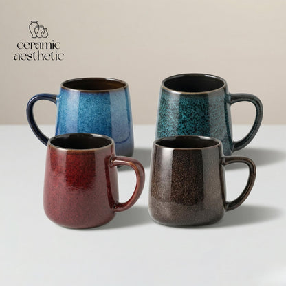 Kiln Change Ceramic Mug | Large Capacity Coffee Tea Cup, Artisan Stoneware Breakfast Office Home