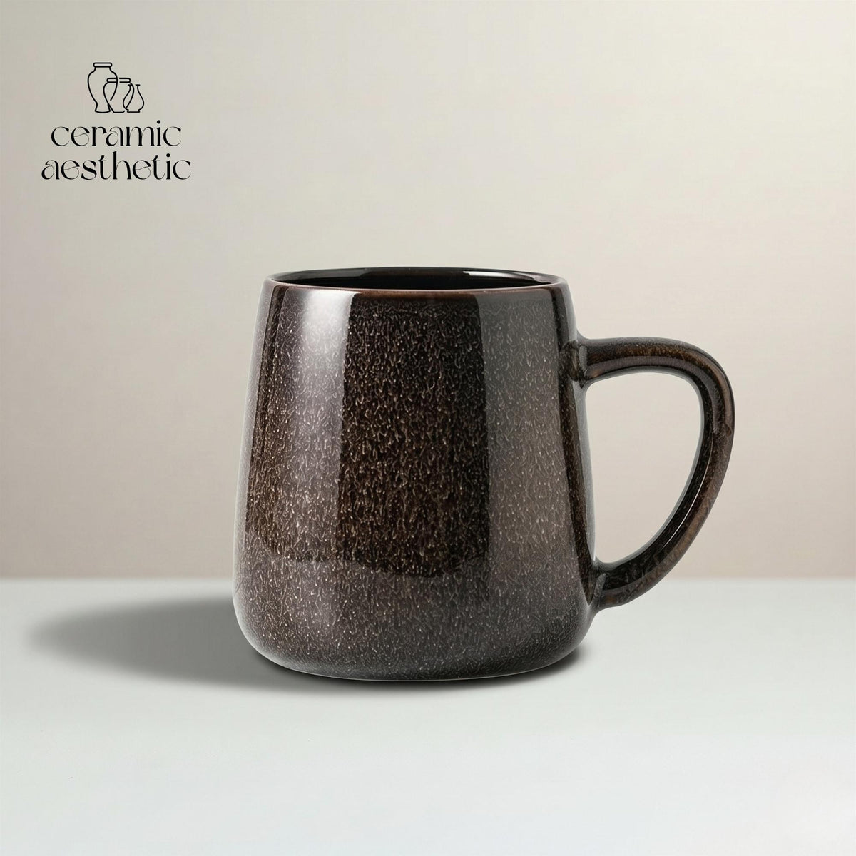 Kiln Change Ceramic Mug | Large Capacity Coffee Tea Cup, Artisan Stoneware Breakfast Office Home