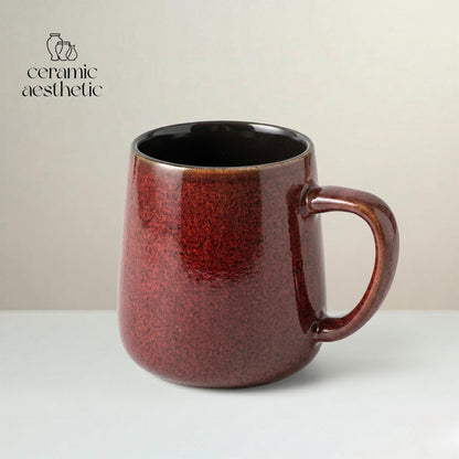 Kiln Change Ceramic Mug | Large Capacity Coffee Tea Cup, Artisan Stoneware Breakfast Office Home