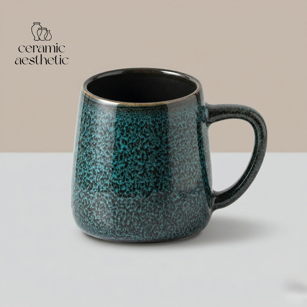 Kiln Change Ceramic Mug | Large Capacity Coffee Tea Cup, Artisan Stoneware Breakfast Office Home