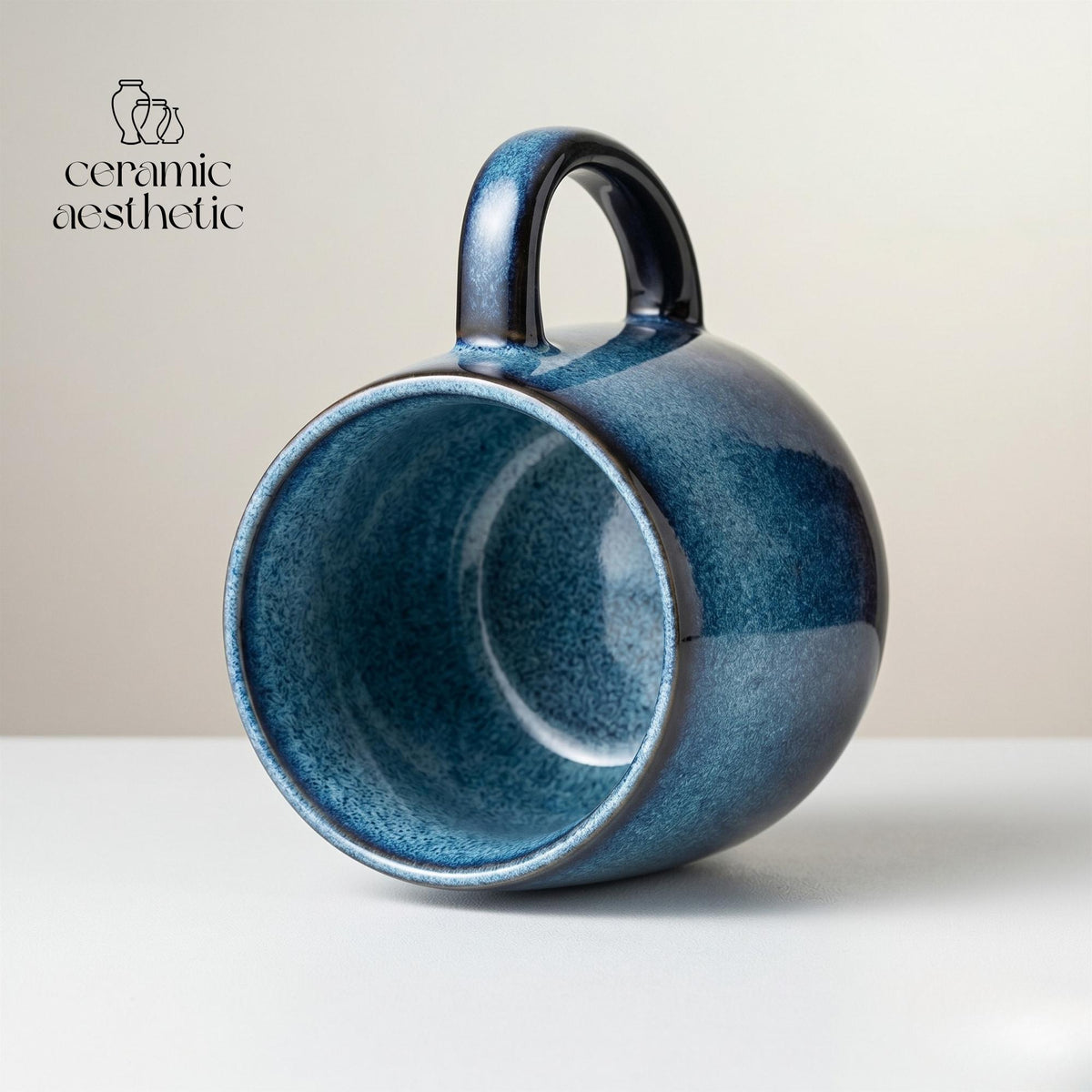 Kiln Change Ceramic Mug | Large Capacity Coffee Tea Cup, Artisan Stoneware Breakfast Office Home