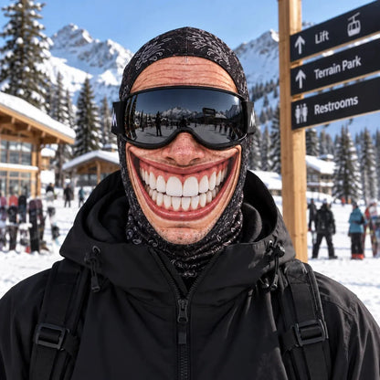Funny Realistic Old Man 3D Print Ski Balaclava Face Mask