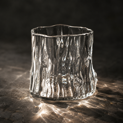 Set Of 2 - Tree Stump Glass Coffee Cup