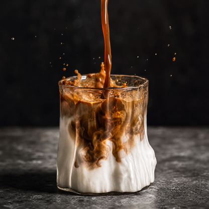 Set Of 2 - Tree Stump Glass Coffee Cup