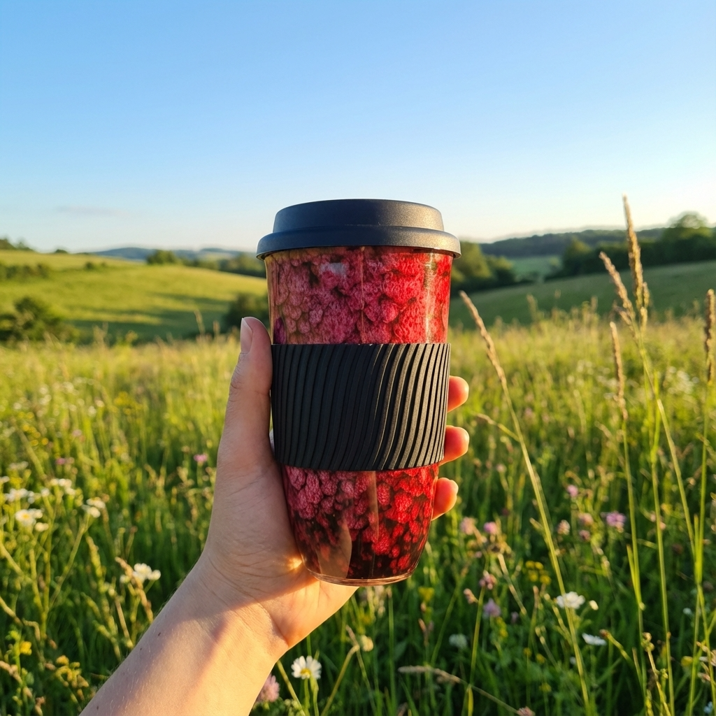 Vintage Rustic Marble Ceramic Travel Cup