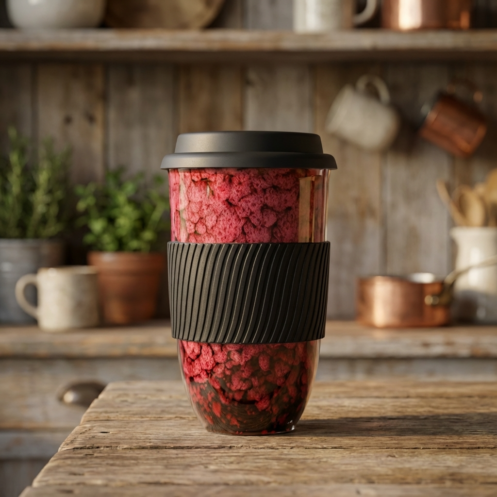 Vintage Rustic Marble Ceramic Travel Cup