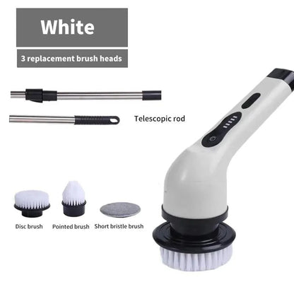Cordless Electric Spin Scrubber Cleaning Brush 9-in-1 Set