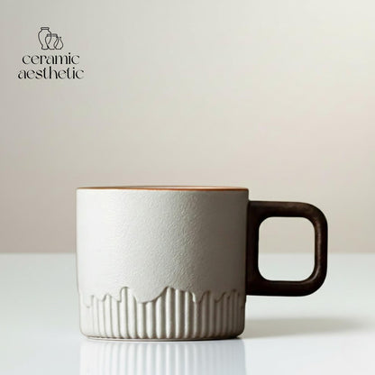 Hand-Drawn Gradient Ceramic Tea Cup